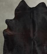 Solid Black X-Large Brazilian Cowhide Rug 6'9"H x 6'7"W #A54144 by Hudson Hides