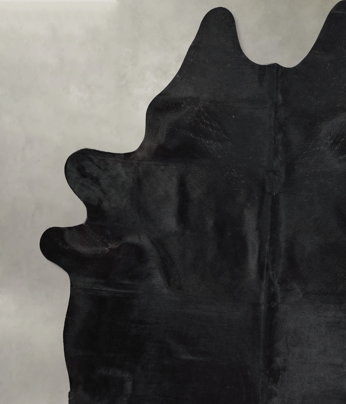 Solid Black XX-Large Brazilian Cowhide Rug 7'11"H x 6'11"W #A54146 by Hudson Hides