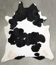 Black and White XX-Large Brazilian Cowhide Rug 7'9"H x 6'10"W #A54153 by Hudson Hides