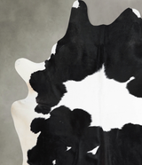 Black and White XX-Large Brazilian Cowhide Rug 7'9"H x 6'10"W #A54153 by Hudson Hides