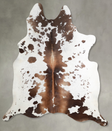 Chocolate and White XX-Large Brazilian Cowhide Rug 8'6"H x 7'4"W #A54155 by Hudson Hides