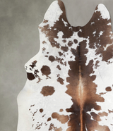 Chocolate and White XX-Large Brazilian Cowhide Rug 8'6"H x 7'4"W #A54155 by Hudson Hides