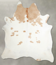 Beige and White XX-Large Brazilian Cowhide Rug 8'9"H x 7'1"W #A54156 by Hudson Hides