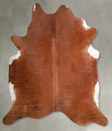 Solid Brown X-Large Brazilian Cowhide Rug 7'4"H x 6'10"W #A54158 by Hudson Hides
