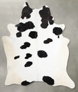 Black and White X-Large Brazilian Cowhide Rug 7'7"H x 6'4"W #A54160 by Hudson Hides