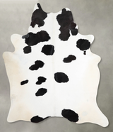 Black and White X-Large Brazilian Cowhide Rug 7'7"H x 6'4"W #A54160 by Hudson Hides