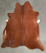 Solid Brown X-Large Brazilian Cowhide Rug 7'0"H x 6'7"W #A54161 by Hudson Hides
