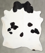 Black and White X-Large Brazilian Cowhide Rug 7'2"H x 6'0"W #A54167 by Hudson Hides