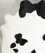 Black and White X-Large Brazilian Cowhide Rug 7'2"H x 6'0"W #A54167 by Hudson Hides