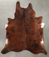 Medium Brindle X-Large Brazilian Cowhide Rug 7'7"H x 6'3"W #A54168 by Hudson Hides