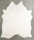 Ivory with Beige X-Large Brazilian Cowhide Rug 7'9"H x 6'5"W #A54169 by Hudson Hides