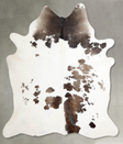 Chocolate and White X-Large Brazilian Cowhide Rug 6'9"H x 6'1"W #A54171 by Hudson Hides
