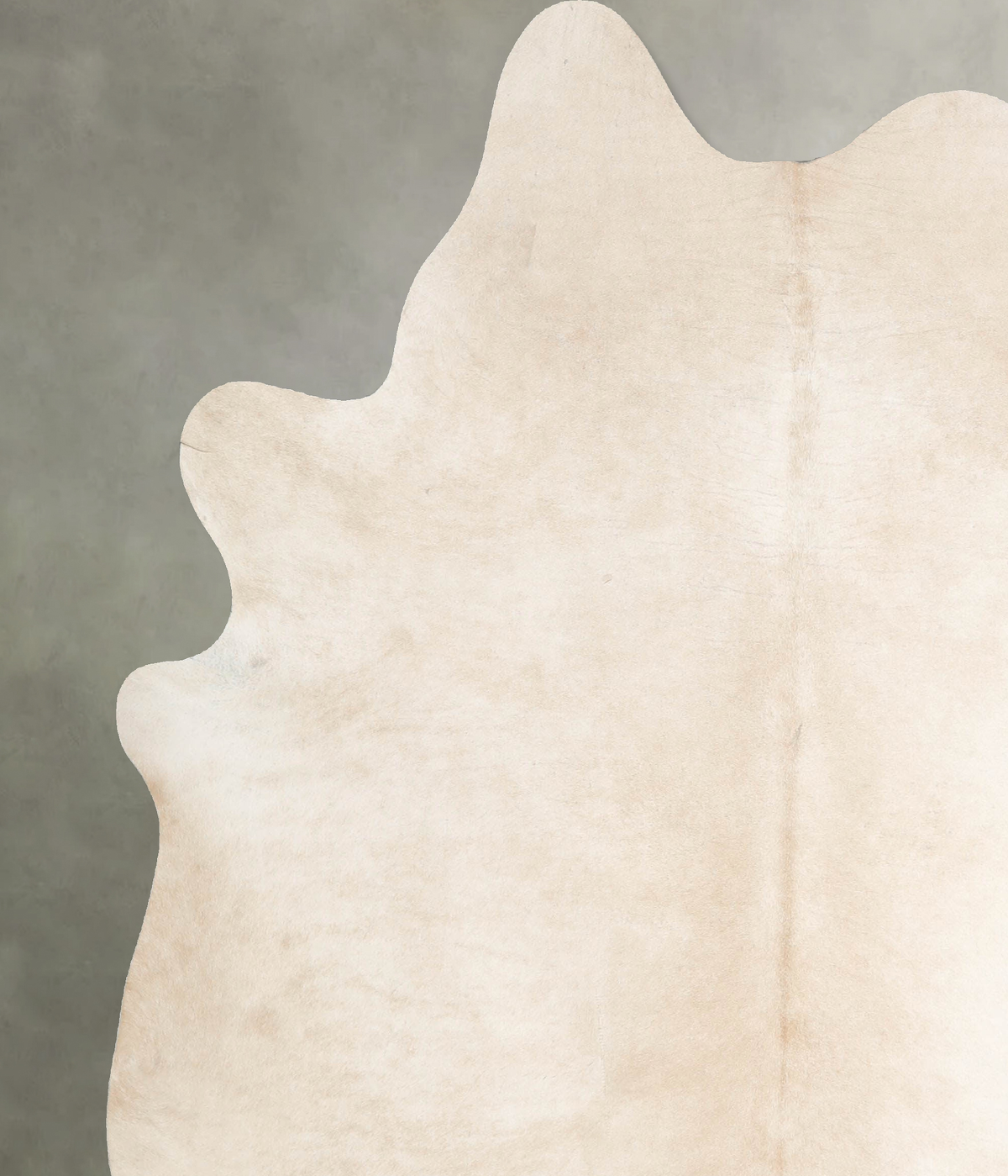 Ivory with Beige X-Large Brazilian Cowhide Rug 7'0"H x 6'2"W #A54179 by Hudson Hides