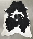 Black and White XX-Large Brazilian Cowhide Rug 7'7"H x 6'7"W #A54180 by Hudson Hides