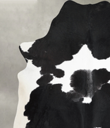 Black and White XX-Large Brazilian Cowhide Rug 7'7"H x 6'7"W #A54180 by Hudson Hides