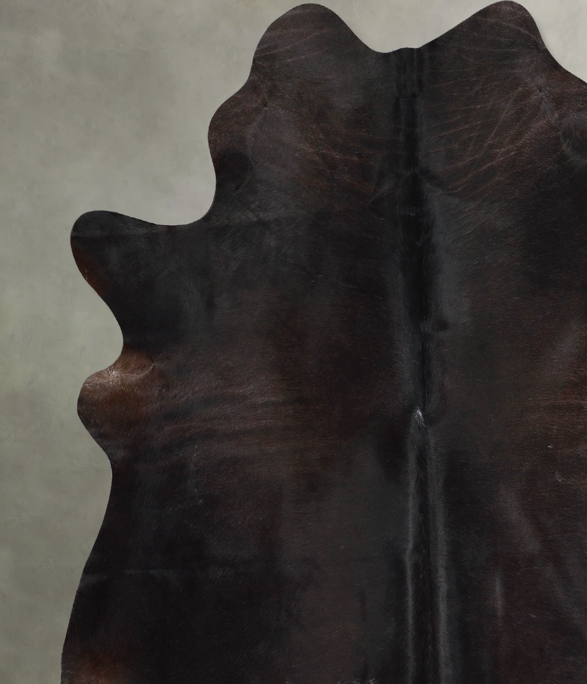 Solid Black XX-Large Brazilian Cowhide Rug 7'7"H x 6'11"W #A54183 by Hudson Hides