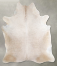 Ivory with Beige X-Large Brazilian Cowhide Rug 6'11"H x 6'2"W #A54184 by Hudson Hides