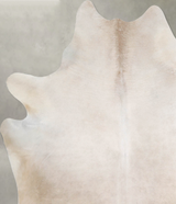 Ivory with Beige X-Large Brazilian Cowhide Rug 6'11"H x 6'2"W #A54184 by Hudson Hides