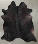 Solid Black X-Large Brazilian Cowhide Rug 7'4"H x 6'9"W #A54185 by Hudson Hides