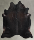 Solid Black X-Large Brazilian Cowhide Rug 7'1"H x 6'6"W #A54188 by Hudson Hides