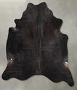 Solid Black X-Large Brazilian Cowhide Rug 7'3"H x 6'7"W #A54189 by Hudson Hides