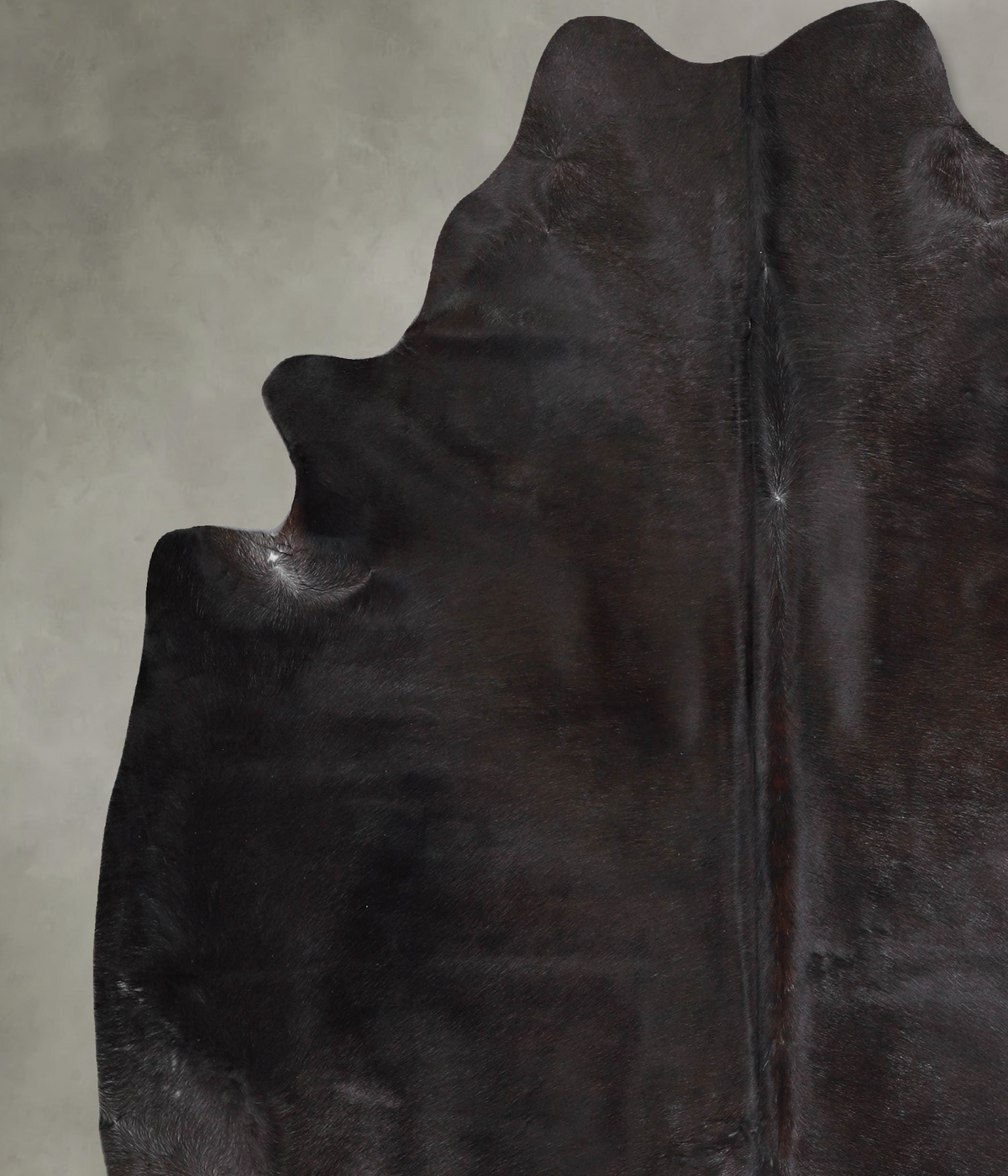 Solid Black X-Large Brazilian Cowhide Rug 7'3"H x 6'7"W #A54189 by Hudson Hides