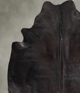 Solid Black X-Large Brazilian Cowhide Rug 7'3"H x 6'7"W #A54189 by Hudson Hides