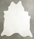 Solid White XX-Large Brazilian Cowhide Rug 8'2"H x 7'2"W #A54192 by Hudson Hides