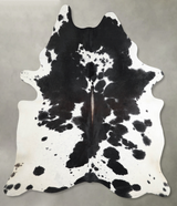 Black and White XX-Large Brazilian Cowhide Rug 8'4"H x 6'9"W #A54197 by Hudson Hides