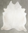 Solid White XX-Large Brazilian Cowhide Rug 8'5"H x 6'9"W #A54198 by Hudson Hides