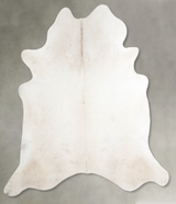 Ivory with Beige XX-Large Brazilian Cowhide Rug 7'3"H x 7'3"W #A54201 by Hudson Hides
