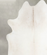 Ivory with Beige XX-Large Brazilian Cowhide Rug 7'3"H x 7'3"W #A54201 by Hudson Hides