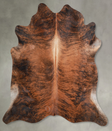 Medium Brindle X-Large Brazilian Cowhide Rug 6'7"H x 6'9"W #A54202 by Hudson Hides
