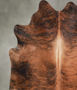 Medium Brindle X-Large Brazilian Cowhide Rug 6'7"H x 6'9"W #A54202 by Hudson Hides