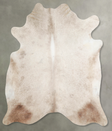 Champagne X-Large Brazilian Cowhide Rug 6'9"H x 6'3"W #A54206 by Hudson Hides