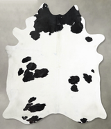 Black and White XX-Large Brazilian Cowhide Rug 7'7"H x 6'9"W #A54207 by Hudson Hides