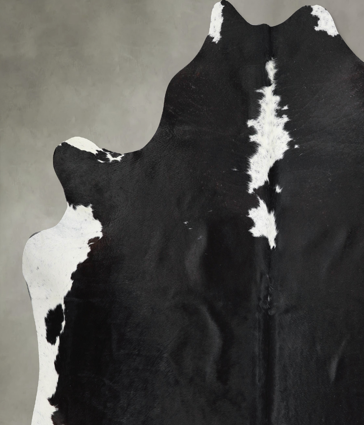 Black and White X-Large Brazilian Cowhide Rug 7'2"H x 6'11"W #A54212 by Hudson Hides