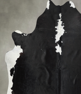 Black and White X-Large Brazilian Cowhide Rug 7'2"H x 6'11"W #A54212 by Hudson Hides