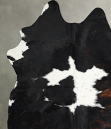 Tricolor X-Large Brazilian Cowhide Rug 8'2"H x 6'0"W #A54215 by Hudson Hides