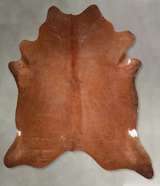 Solid Brown XX-Large Brazilian Cowhide Rug 7'10"H x 7'2"W #A54219 by Hudson Hides
