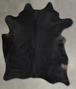 Solid Black X-Large Brazilian Cowhide Rug 7'4"H x 6'4"W #A54220 by Hudson Hides