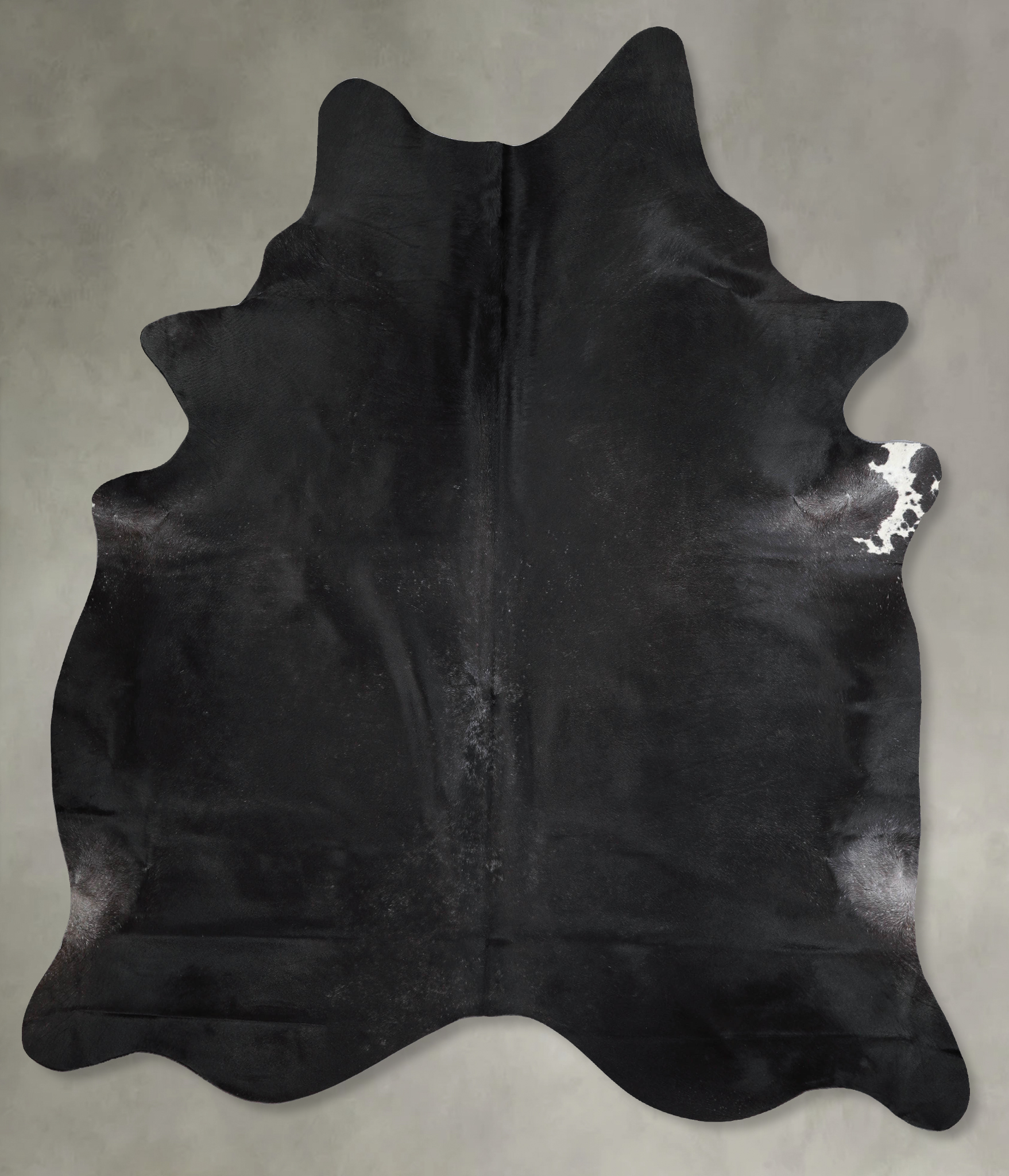 Solid Black Cowhide Rug #A54221