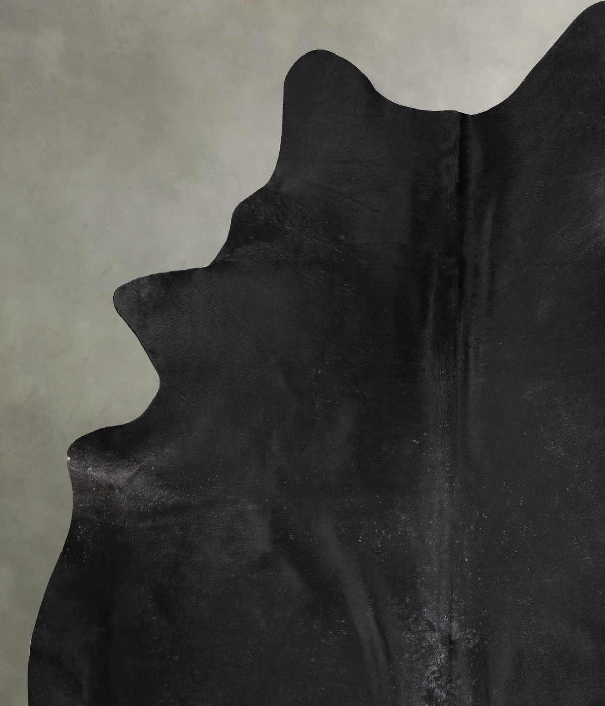 Solid Black XX-Large Brazilian Cowhide Rug 7'11"H x 6'6"W #A54221 by Hudson Hides
