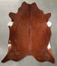 Solid Brown XX-Large Brazilian Cowhide Rug 7'10"H x 7'9"W #A54223 by Hudson Hides