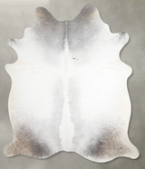 Medium Grey X-Large Brazilian Cowhide Rug 7'7"H x 6'3"W #A54226 by Hudson Hides