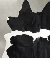 Black and White X-Large Brazilian Cowhide Rug 7'2"H x 6'5"W #A54227 by Hudson Hides