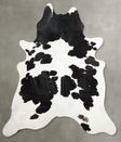 Black and White XX-Large Brazilian Cowhide Rug 7'7"H x 7'0"W #A54228 by Hudson Hides