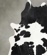 Black and White XX-Large Brazilian Cowhide Rug 7'7"H x 7'0"W #A54228 by Hudson Hides