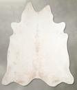 Ivory with Beige XX-Large Brazilian Cowhide Rug 7'11"H x 7'6"W #A54229 by Hudson Hides