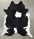Black and White XX-Large Brazilian Cowhide Rug 7'10"H x 7'2"W #A54232 by Hudson Hides
